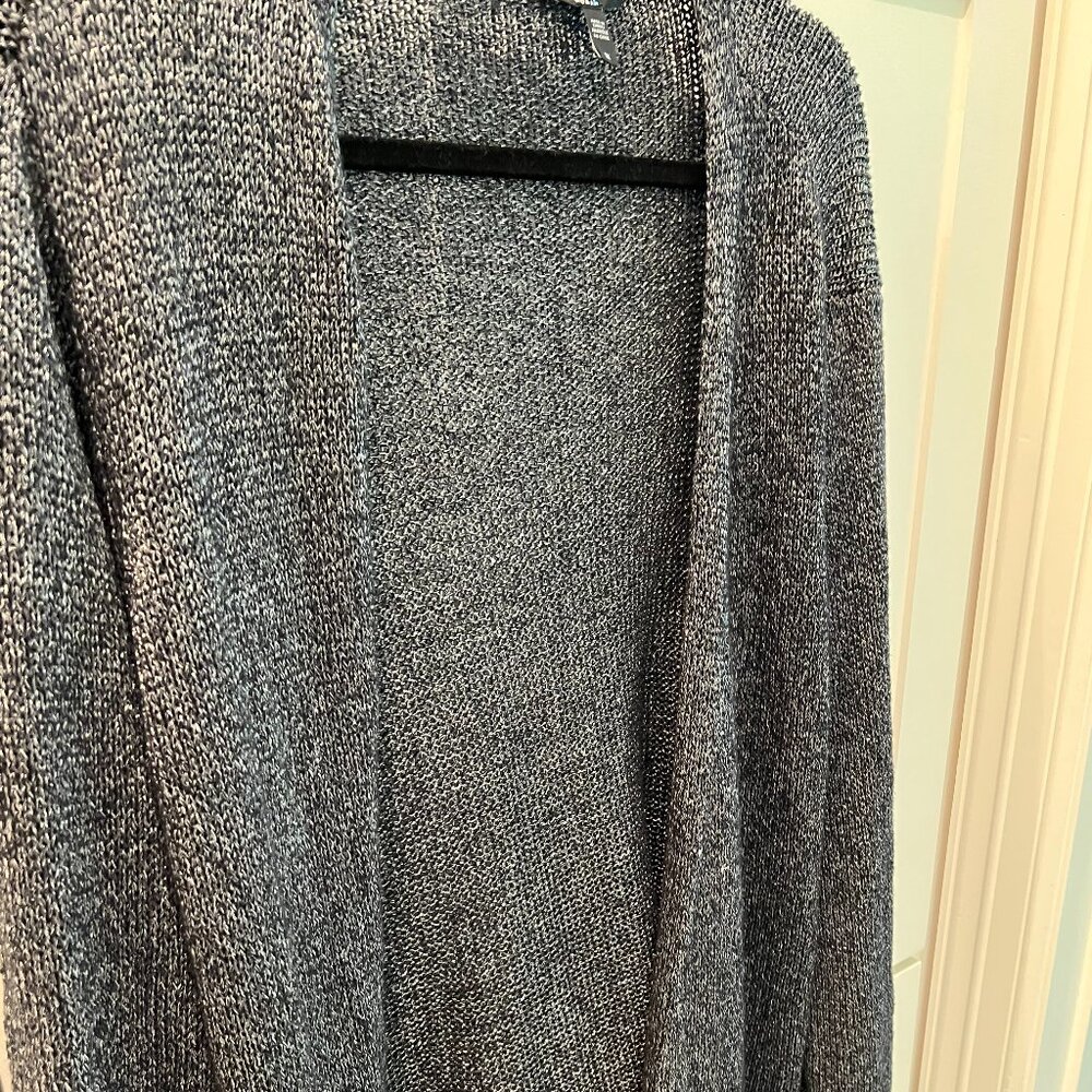 Eileen Fisher Metalic Cardigan, 73% Linen and 27% Nylon, Size 3X